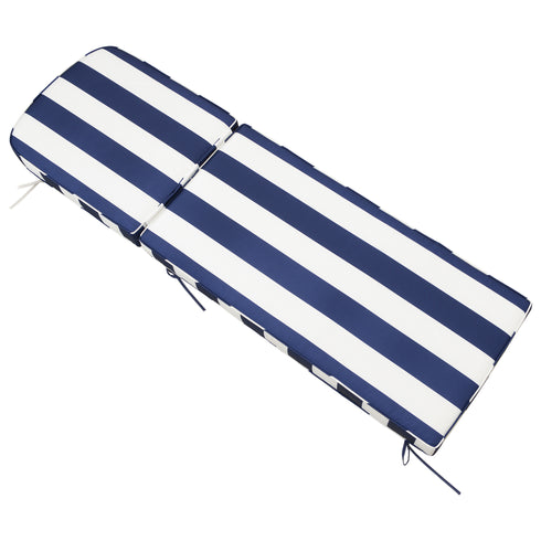 Ranu Extra Thick Outdoor Cushion Set – Blue Striped Patio Chair Cushions | Outdoor Seat & Back Cushions | Weather-Resistant Outdoor Cushions | Kinwell Furniture